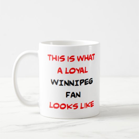 winnipeg fan, loyal kaffeetasse (Links)