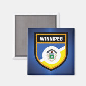 Winnipeg Flag de Magnet (Vorderseite/Rückseite)