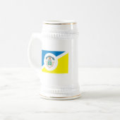 Winnipeg-Flagge Bierglas (Vorderseite Links)