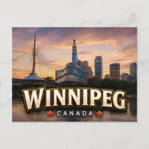 Winnipeg Kanada Hauptstadt der Prärie Fluss Reise Postkarte