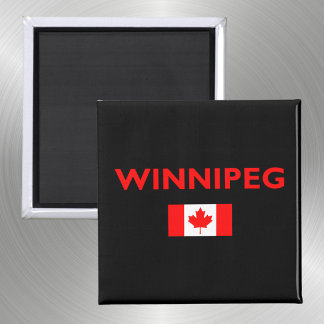 Winnipeg Kanada kanadische Flagge dunkle Farbe Magnet