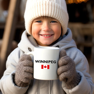 Winnipeg Kanada Kanadische Flagge Hell-Farbig Kaffeetasse