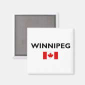 Winnipeg Kanada kanadische Flagge Licht Farbe Magnet (Vorderseite/Rückseite)