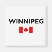 Winnipeg Kanada kanadische Flagge Licht Farbe Magnet (Vorne)