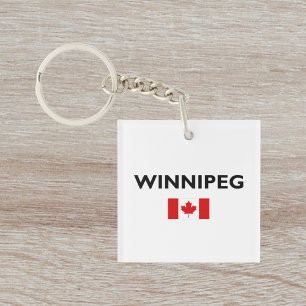 Winnipeg Kanada kanadische Flagge Licht Farbe Schlüsselanhänger