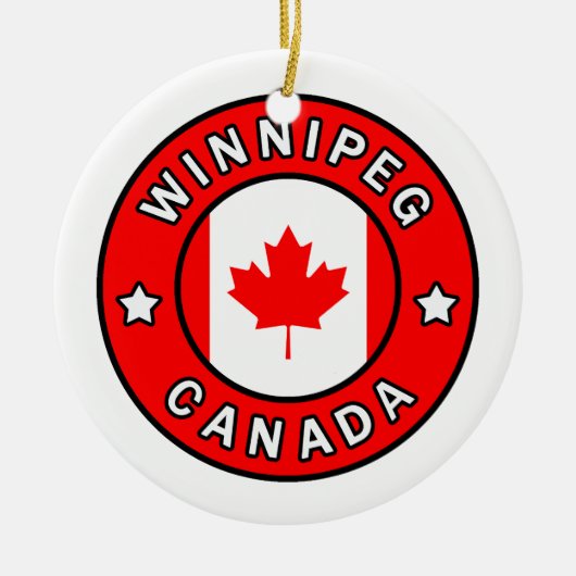 Winnipeg Kanada Keramik Ornament (Vorne)