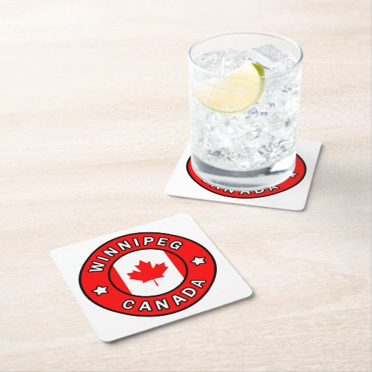 Winnipeg Kanada Rechteckiger Pappuntersetzer (Vor Ort)