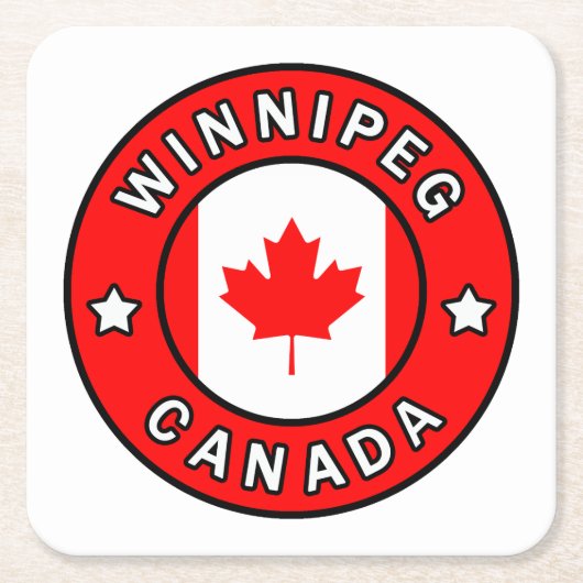 Winnipeg Kanada Rechteckiger Pappuntersetzer (Vorderseite)