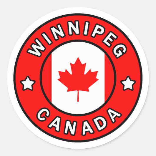 Winnipeg Kanada Runder Aufkleber (Vorderseite)
