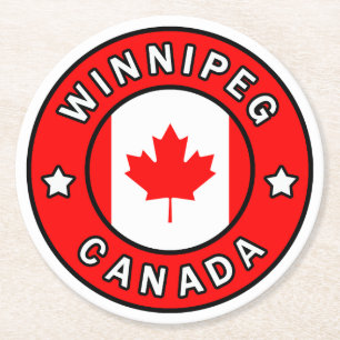 Winnipeg Kanada Runder Pappuntersetzer