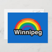 WINNIPEG LGBT PRIDE RAINBOW POSTKARTE (Vorne/Hinten)