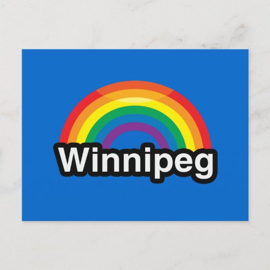 WINNIPEG LGBT PRIDE RAINBOW POSTKARTE (Vorderseite)