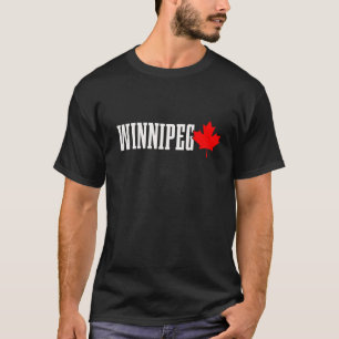 Winnipeg Manitoba Ahornblatt Kanada Kanadische Fla T-Shirt