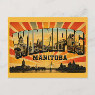Winnipeg Manitoba Hauptstadt Vintage Postkarte