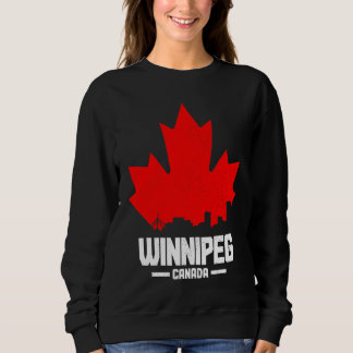 Winnipeg Manitoba Kanada Ahornblatt Kanadische Fla Sweatshirt
