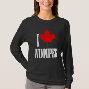Winnipeg Manitoba Kanada Ahornblatt Kanadische Fla T-Shirt