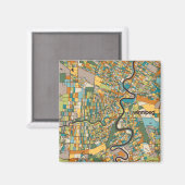 Winnipeg Map Design Magnet (Vorderseite/Rückseite)