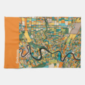 Winnipeg Map/orange Geschirrtuch (Horizontal)