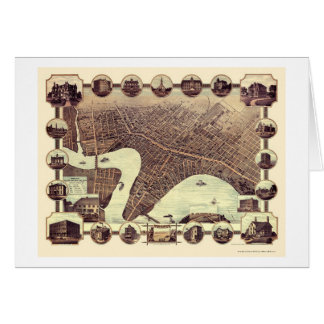 Winnipeg, MB, panoramische Karte Kanadas - 1884