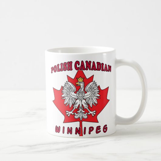 Winnipeg Polnisch Kanadisches Leaf Kaffeetasse (Rechts)