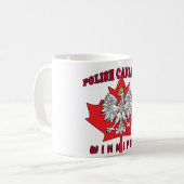 Winnipeg Polnisch Kanadisches Leaf Kaffeetasse (Vorderseite Links)