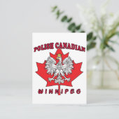 Winnipeg Polnisch Kanadisches Leaf Postkarte (Stehend Vorderseite)