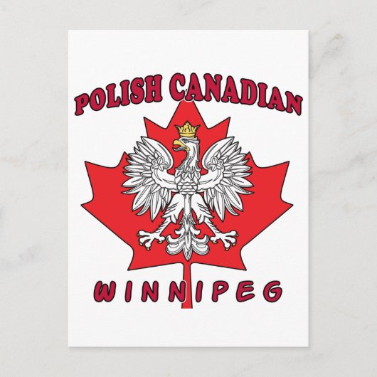 Winnipeg Polnisch Kanadisches Leaf Postkarte (Vorderseite)