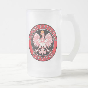Winnipeg Polnischer Adler Mattglas Bierglas