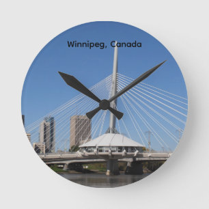 Winnipeg Provencher Bridge Runde Wanduhr