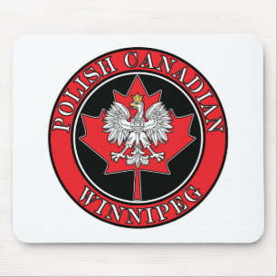 Winnipeg Runde Polnisch Kanadisches Leaf Mousepad