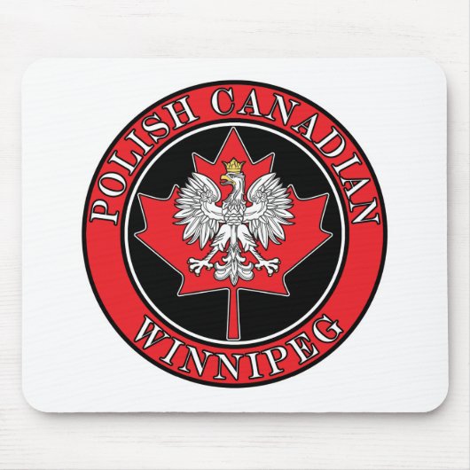 Winnipeg Runde Polnisch Kanadisches Leaf Mousepad (Vorne)