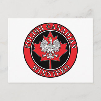 Winnipeg Runde Polnisch Kanadisches Leaf Postkarte