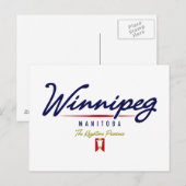Winnipeg-Skript Postkarte (Vorne/Hinten)