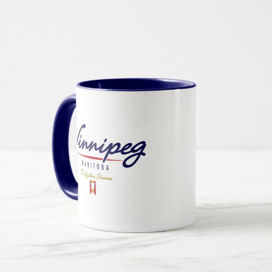 Winnipeg-Skript Tasse (Vorderseite Links)