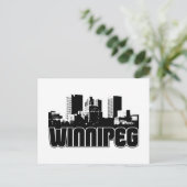 Winnipeg Skyline Postkarte (Stehend Vorderseite)