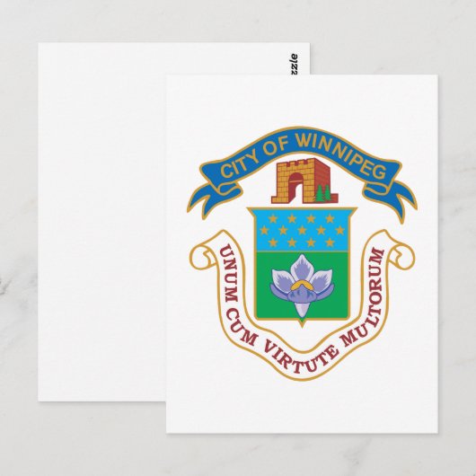 Winnipeg-Wappen Postkarte (Vorne/Hinten)