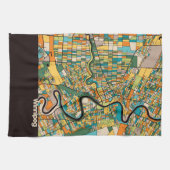 Winnipegkarte/-SCHWARZES Geschirrtuch (Horizontal)