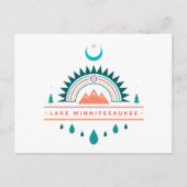 Winnipesaukee boho Regenbogenmond Postkarte (Vorderseite)