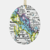 Winnipesaukee Karte Keramik Ornament Obelisk (Rechts)