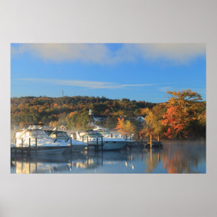Winnipesaukee Meredith Marina Herbst Poster