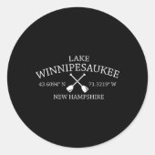 Winnipesaukee Runder Aufkleber (Vorderseite)