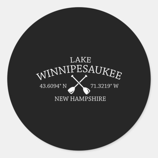 Winnipesaukee Runder Aufkleber (Vorderseite)