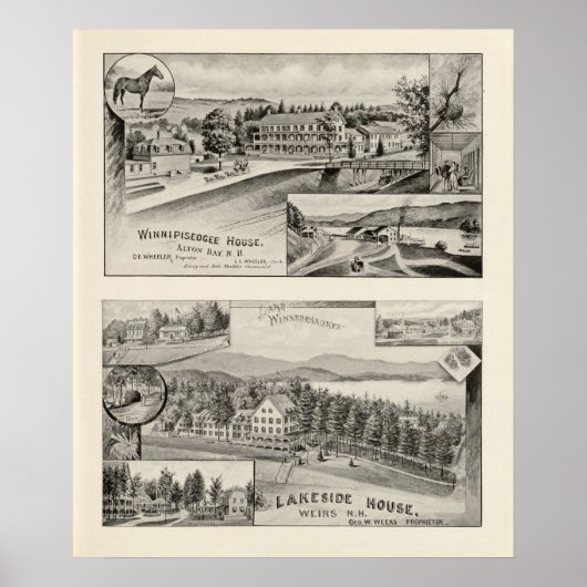 Winnipiseogee House, Haus am See Poster (Vorne)