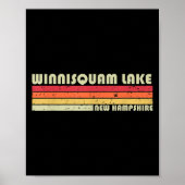 Winnisquam Lake New Hampshire Funny Fishing Summer Poster (Vorne)