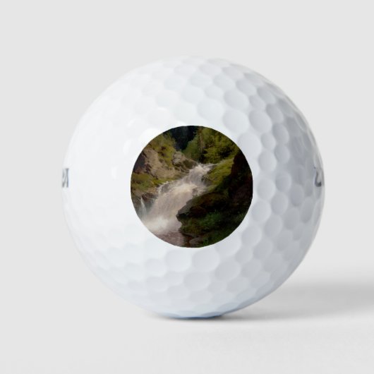 Winona Falls (US-Landschaft) (von Hermann Herzog) Golfball (Vorderseite)