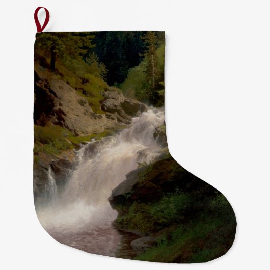 Winona Falls (US-Landschaft) (von Hermann Herzog) Großer Weihnachtsstrumpf (Vorderseite)