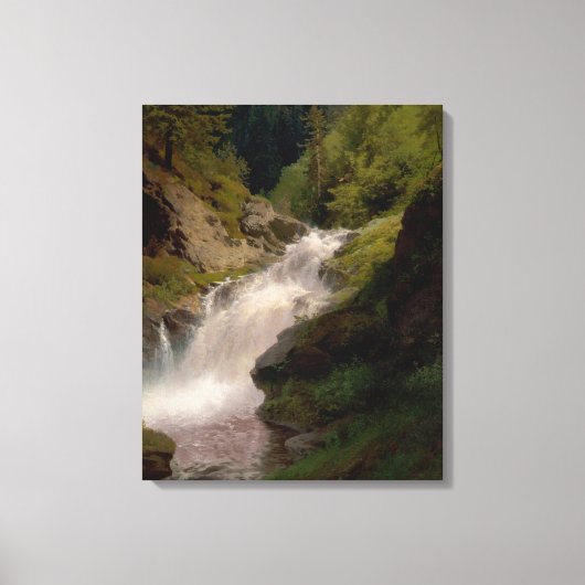 Winona Falls (US-Landschaft) (von Hermann Herzog) Leinwanddruck (Vorderseite)
