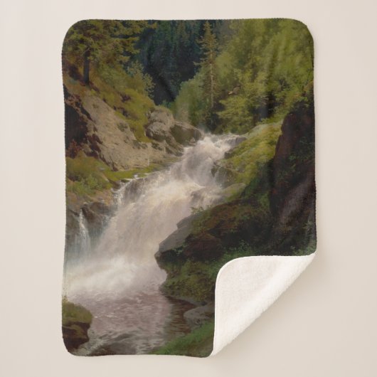 Winona Falls (US-Landschaft) (von Hermann Herzog) Sherpadecke (Vorderseite)