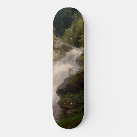 Winona Falls (US-Landschaft) (von Hermann Herzog) Skateboard (Vorderseite)