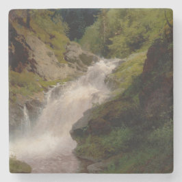Winona Falls (US-Landschaft) (von Hermann Herzog) Steinuntersetzer